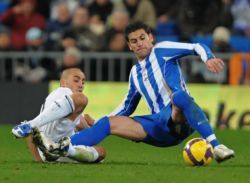 Deportivo La Coruna against Real Madrid - The Battle for the ball