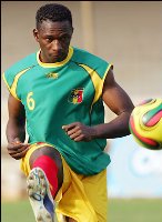 Mali's captain Mahamadou Diarra pictured during training