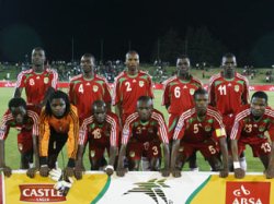Malawi's national team players lined up for a team picture before a qualifier