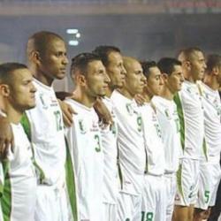 Algerian players lined up before a qualifier