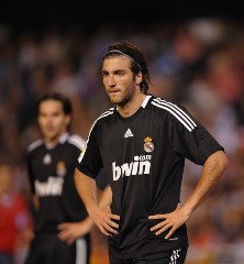 Real Madrid's Gonzalo Higuain stares at nothing during an away game at Sevilla.
