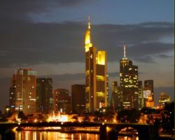 A view of the great city of Frankfurt, in Germany