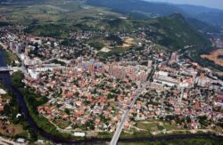 A Serbian city captured in photo from a top position
