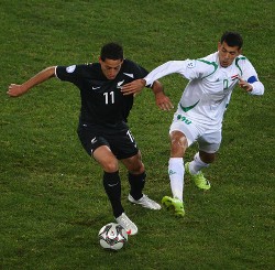 New Zealand player in action against Iraq.