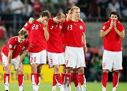 Switzerland players looking desperate.