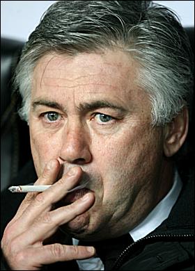 Chelsea boss Carlo Ancelotti. What's he smokin'? 