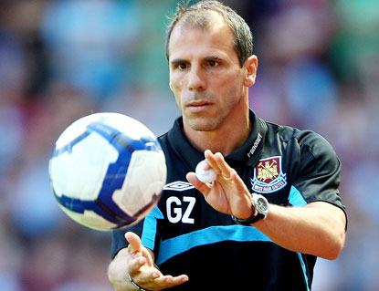 West Ham manager Gianfranco Zola. Practicing spin control? 