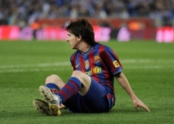 Lionel Messi
against Espanyol last weekend in La Liga on
Day 33