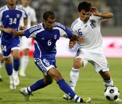 Greek players pictured during a match.
