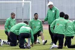 Algeria's national football team players in training ahead of their friendly match against the Republic of Ireland.