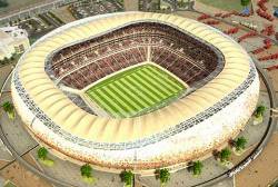The Soccer City Stadium in Johannesburg