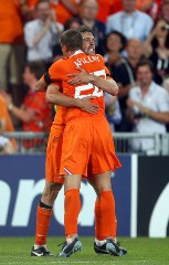 Netherlands players Nistelrooy and Ibrahim Afellay.