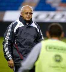 Euro 2012 Qualifying: Hungary Coach pictured during training.