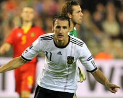 Germany's Miroslav Klose in the UEFA Euro 2012 Qualifying
