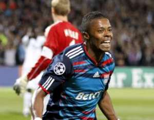 Michel Bastos shares the second place with two other players in the UEFA Champions League's top scorers chart.
