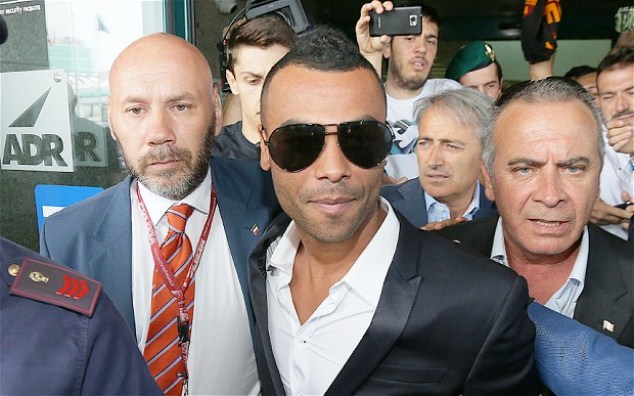 Ashley Cole at the airport