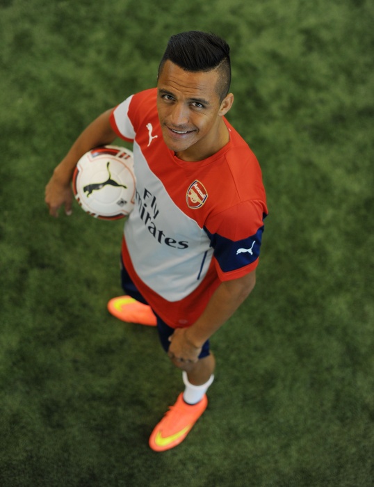 Sanchez in Arsenal's colours