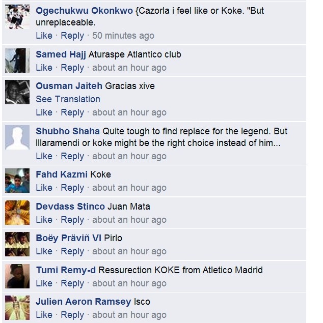 Fans sharing views on Xabi Alonso's replacement