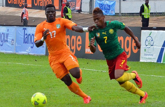 Serge Aurier, Stephane Mbia, Ivory Cost, Cote d'Ivoire, Cameroon, African Cup of Nations qualifiers