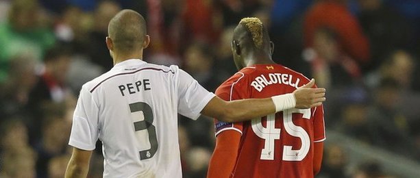 Mario Balotelli, Pepe, Liverpool, Real Madrid, UEFA Champions League