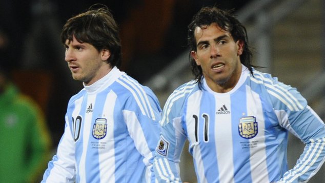 Lionel Messi, Carlos Tevez, Argentina, Fifa World Cup, World Cup 2010