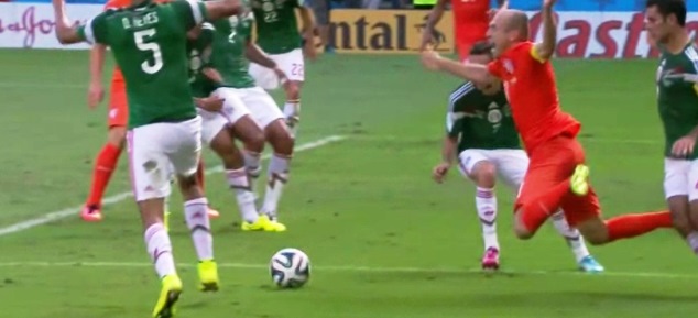 Arjen Robben's dive vs Mexico