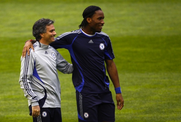 Drogba and Mourinho seem to be great friends.