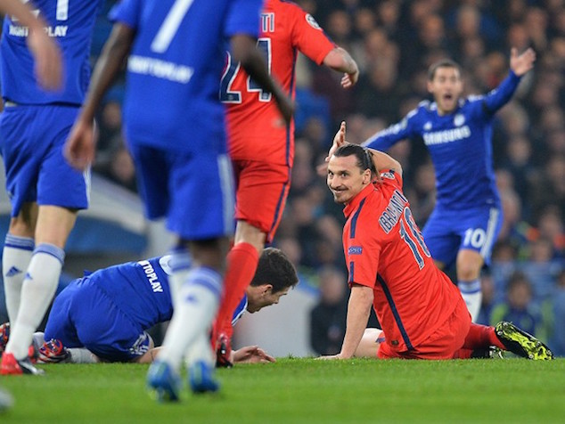 This was the moment Zlatan was sent off and Chelsea felt more pressure