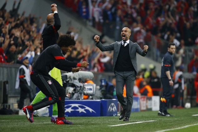 Guardiola did not get tired of celebrating every goal from his team
