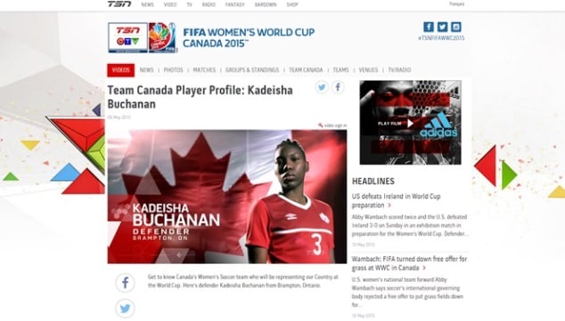 Canada 2015 FIFA Women's World Cup: TSN Launches Tournament Digital Hub