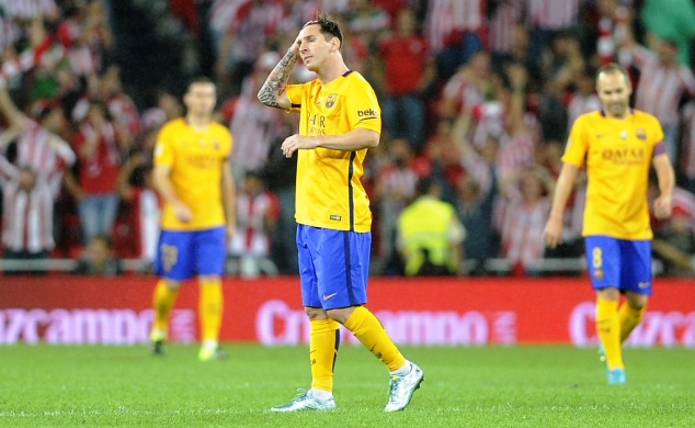 Messi looking frustrated after the final whistle