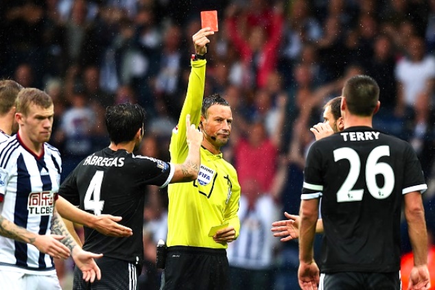 John Terry sent off against West Bromwich Albion