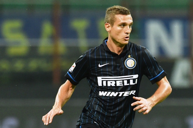Nemanja Vidic in a previous league action for Inter Milan 