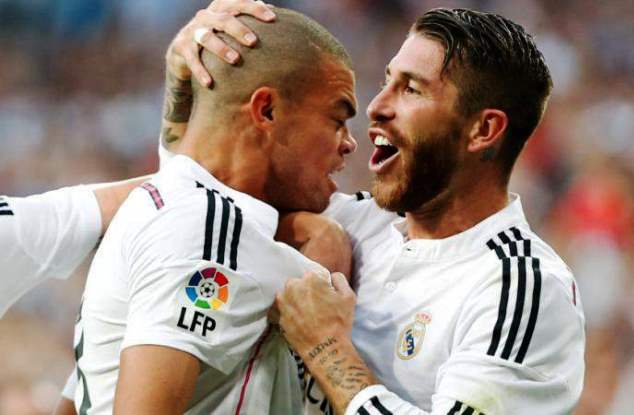 Pepe and Sergio Ramos of Real Madrid 