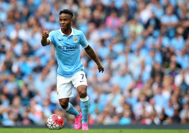 Raheem Sterling in a previous action for Manchester City 