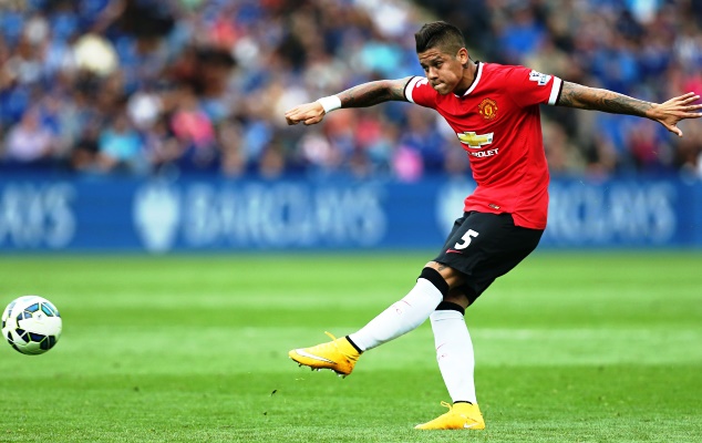 Marcos Rojo in previous action for Man United 
