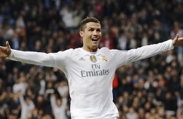 Ronaldo celebrates his goal against Malmo 