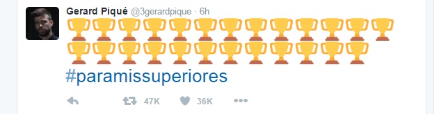 Gerard Pique's tweet to Alvaro Arbeloa 
