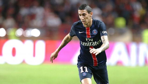 Angel Di Maria in action for PSG