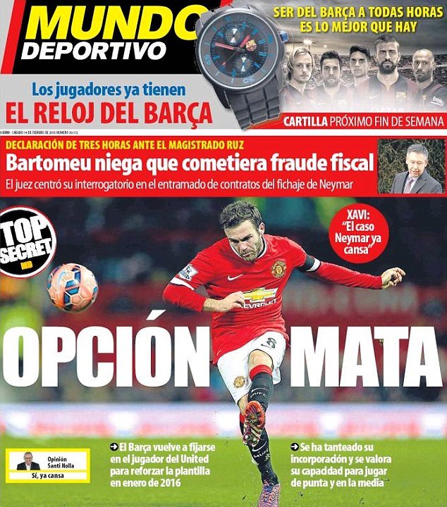 Juan Mata has been linked with a move from Man United to Barcelona
