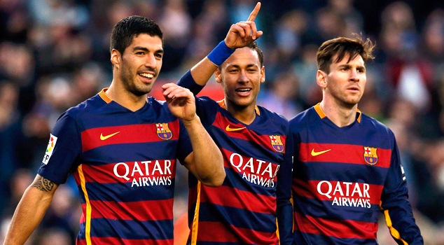 Suarez, Neymar and Messi in 2016