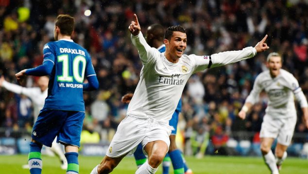 Ronaldo scores hat-trick against Wolfsburg