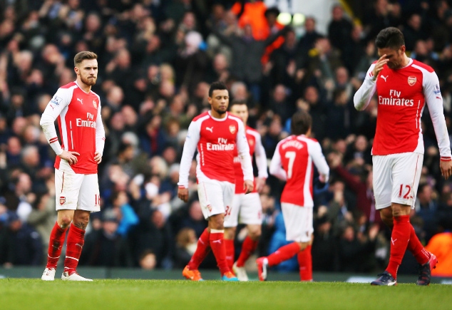 Arsenal players sad