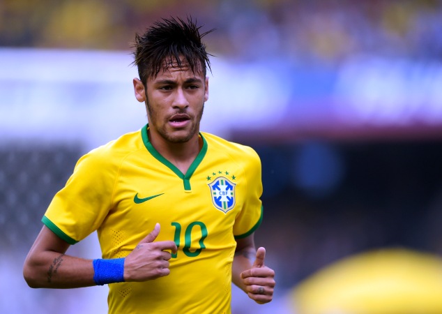 Neymar in action for Brazil