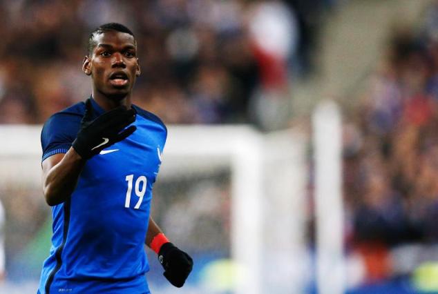 Paul Pogba in previous action for France