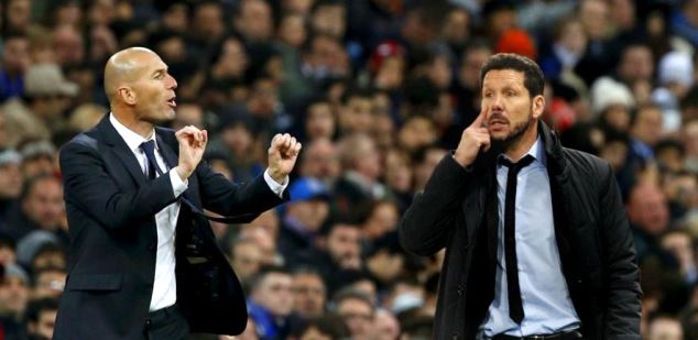It's going to be a tough duel between Real Madrid's Zinedine Zidane and Atleti's Simeone