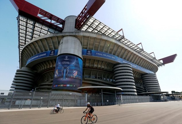 The San Siro staidum in Milan is ready to host the 2016 UEFA Champions League final