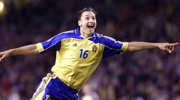 Zlatan on his debut for Sweden
