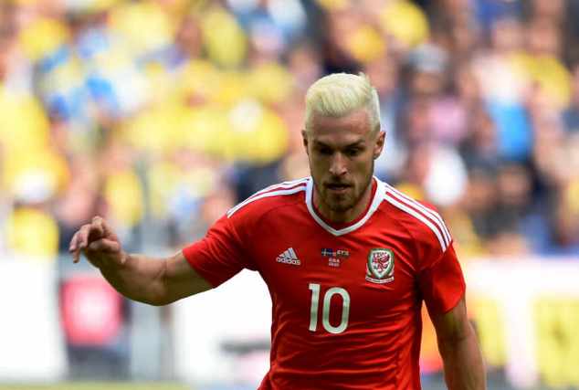 Aaron Ramsey in action for Wales at Euro 2016