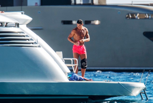 Ronaldo on holiday in Ibiza